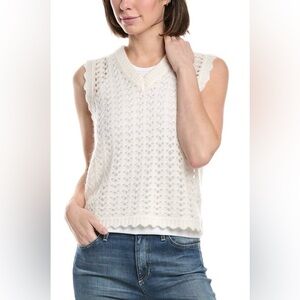 AllSaints NWT Vivian Open Stitch Wool Mohair Blend V-Neck Tank
Sweater